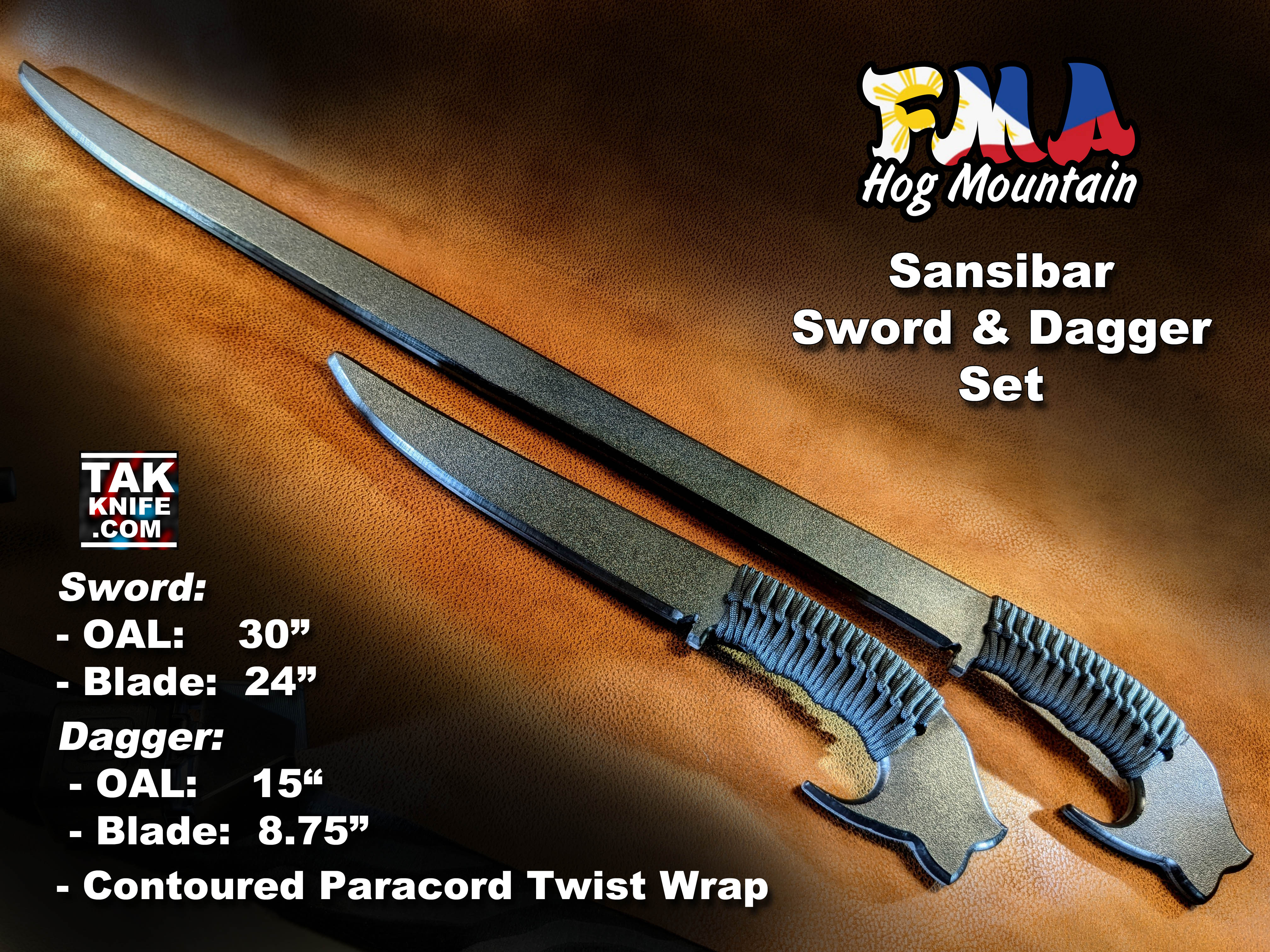 Hog Mountain Sansibar Sword & Dagger Set - TAK, Inc.