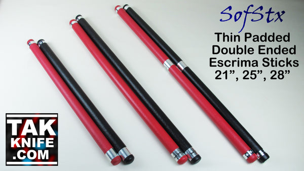 SofStx Padded Thin Escrima Sticks, Hollow Core